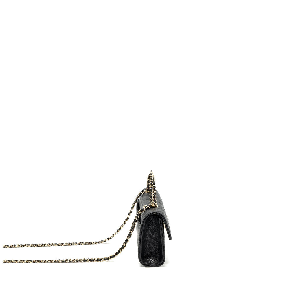 CHANEL 23P TOP HANDLE MINI FLAP BAG CAVIAR BLACK LGHW (MICROCHIP)