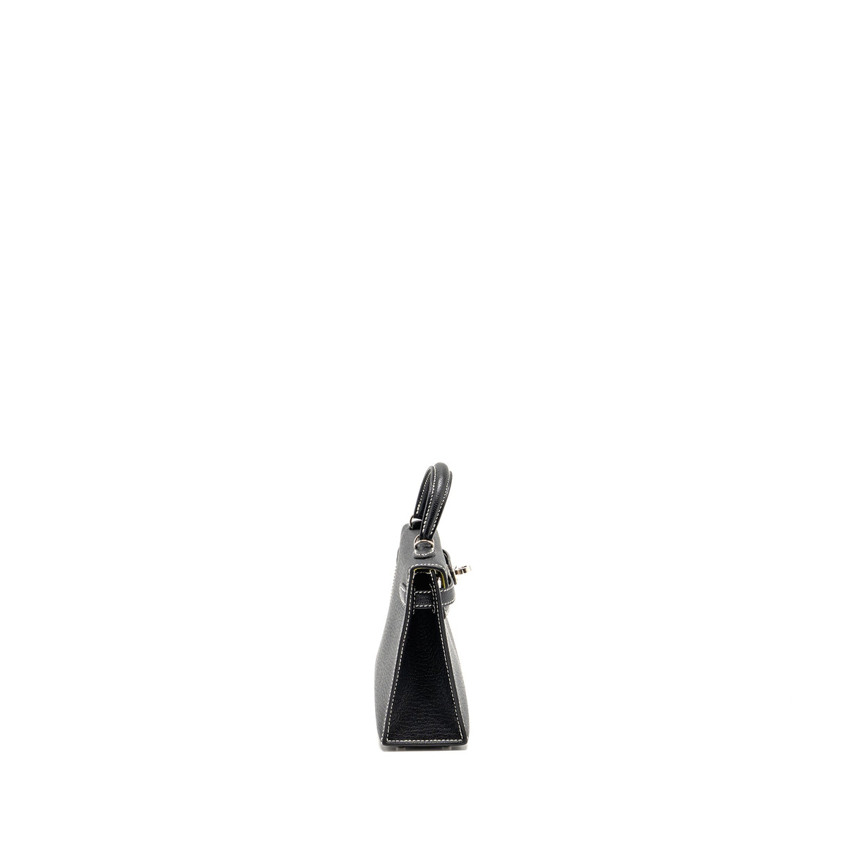 Hermes Mini Kelly II Special Order Chèvre Mysore Black/Lime SHW