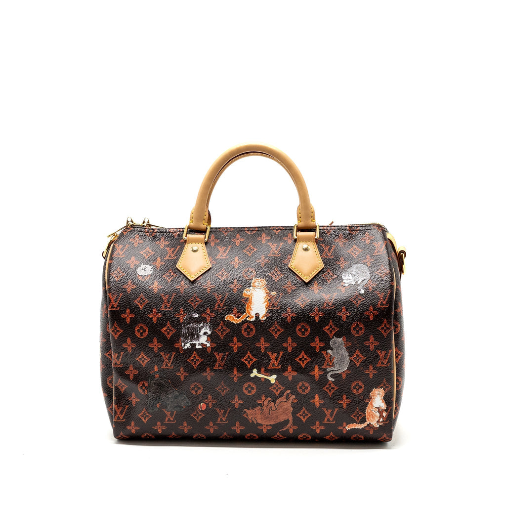 LOUIS VUITTON SPEEDY BANDOULIERE 30 CATOGRAM LIMITED EDITION CANVAS GHW
