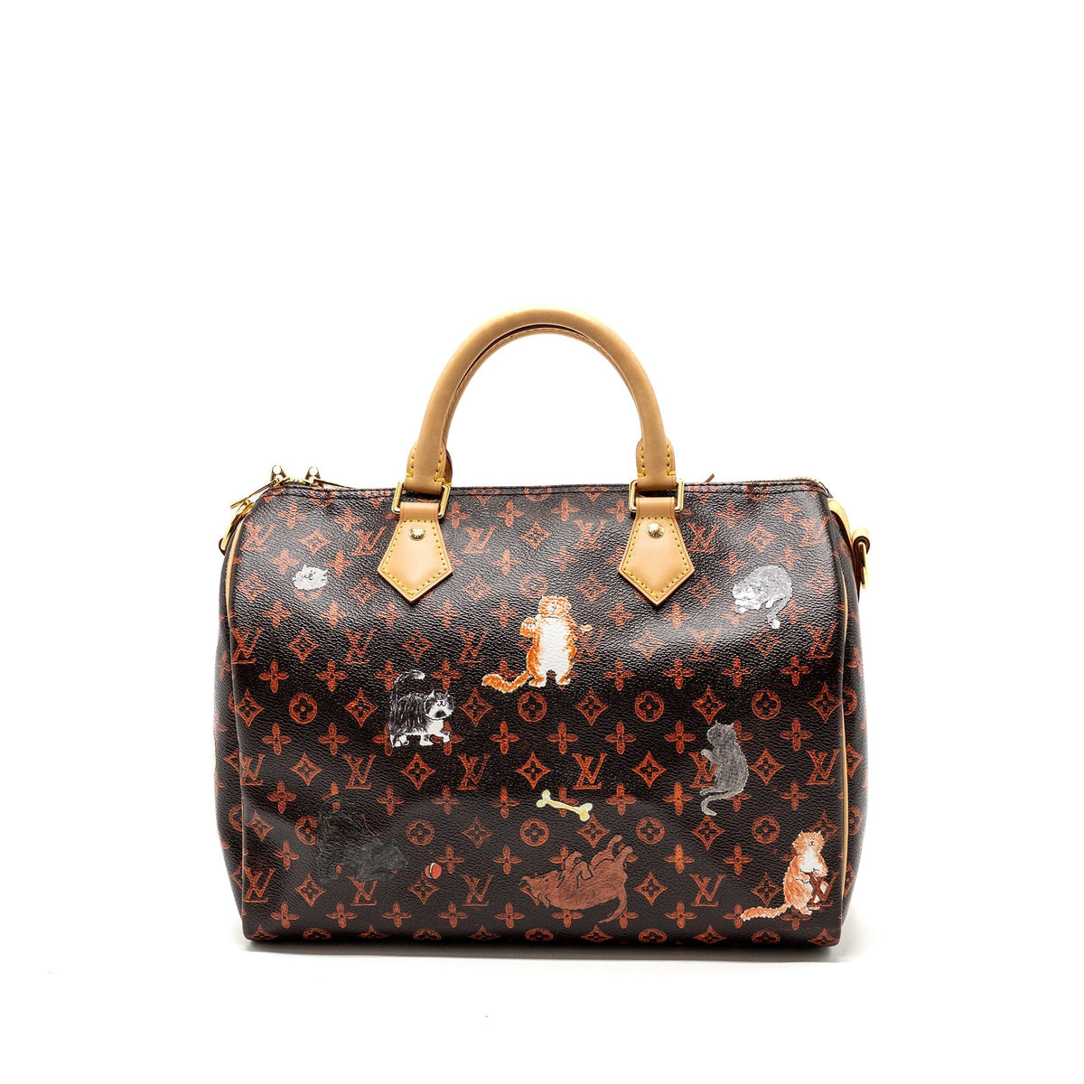 LOUIS VUITTON SPEEDY BANDOULIERE 30 CATOGRAM LIMITED EDITION CANVAS GHW