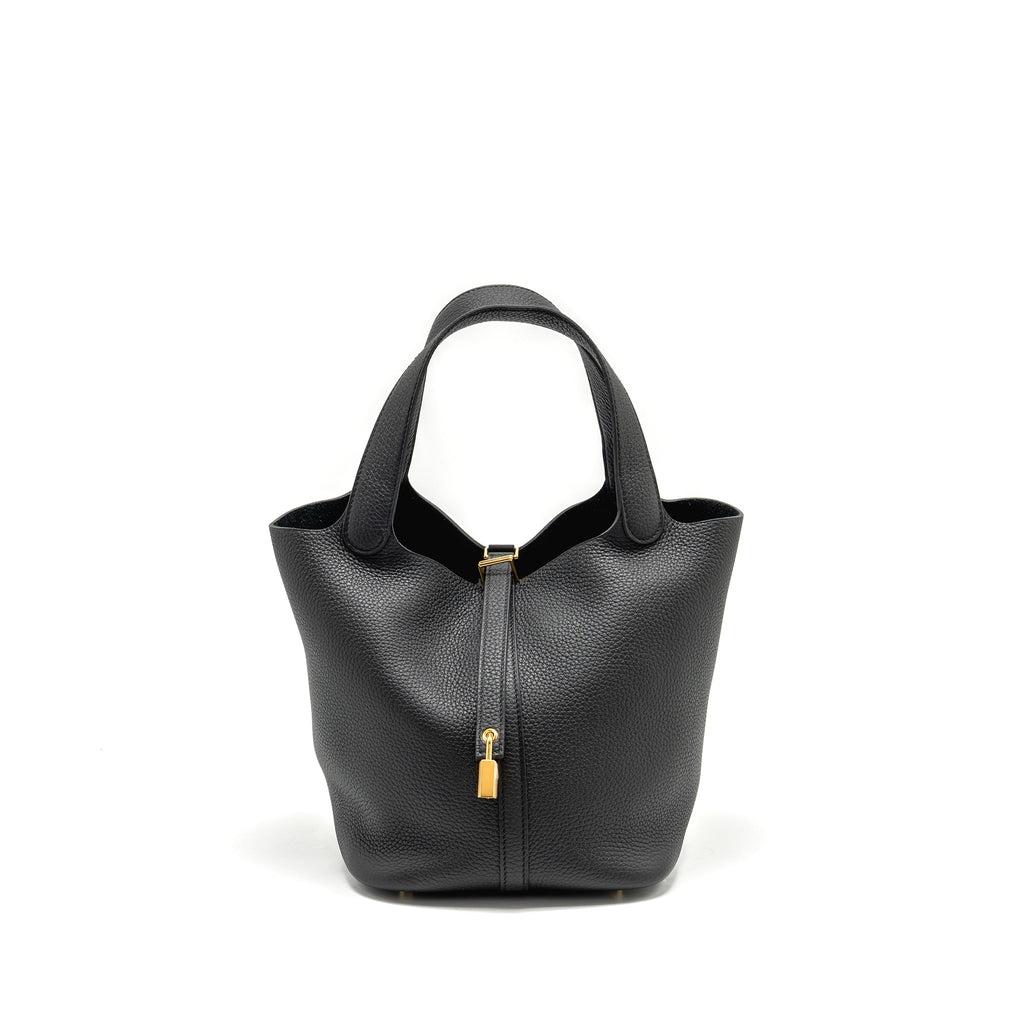 HERMES PICOTIN 22 CLEMENCE BLACK GHW
