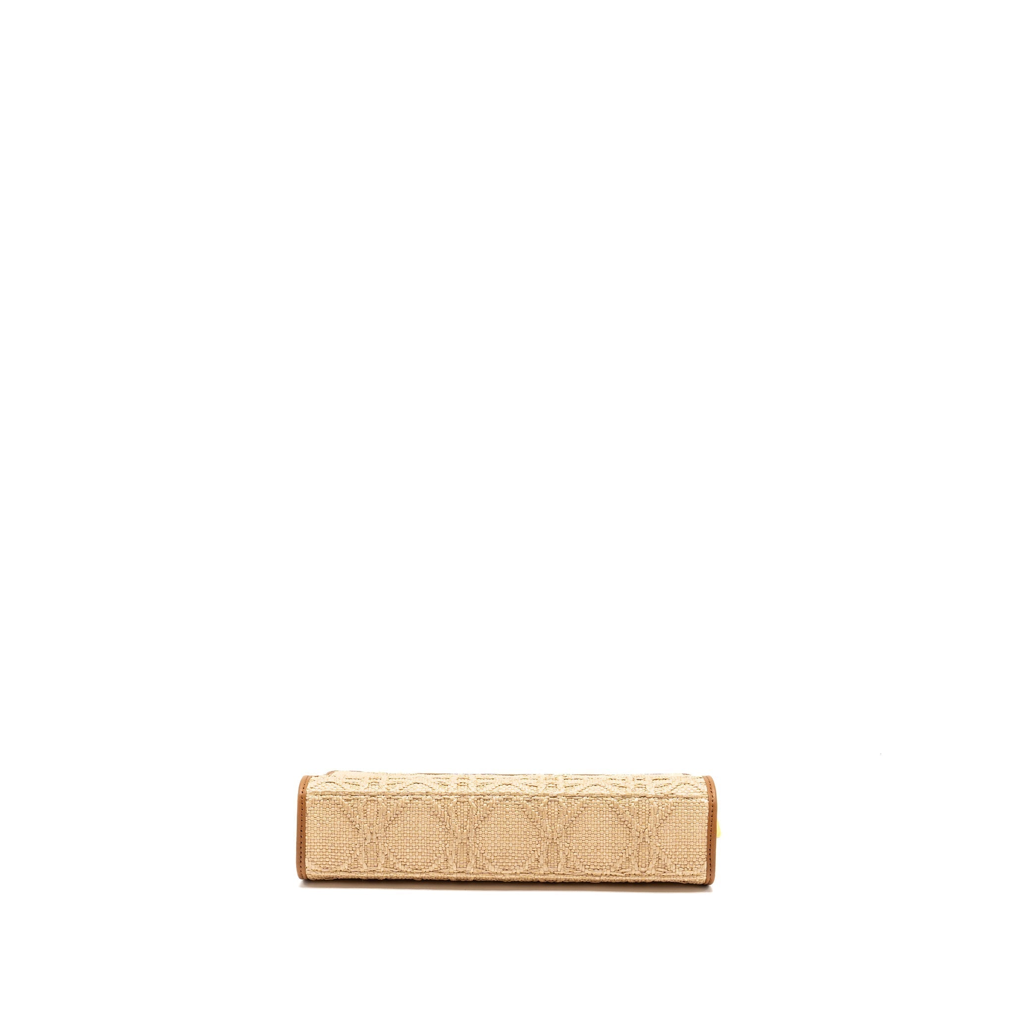 DIOR 30 MONTAIGNE DEA POUCH NATURAL CANNAGE RAFFIA BEIGE/MULTICOLOUR GHW
