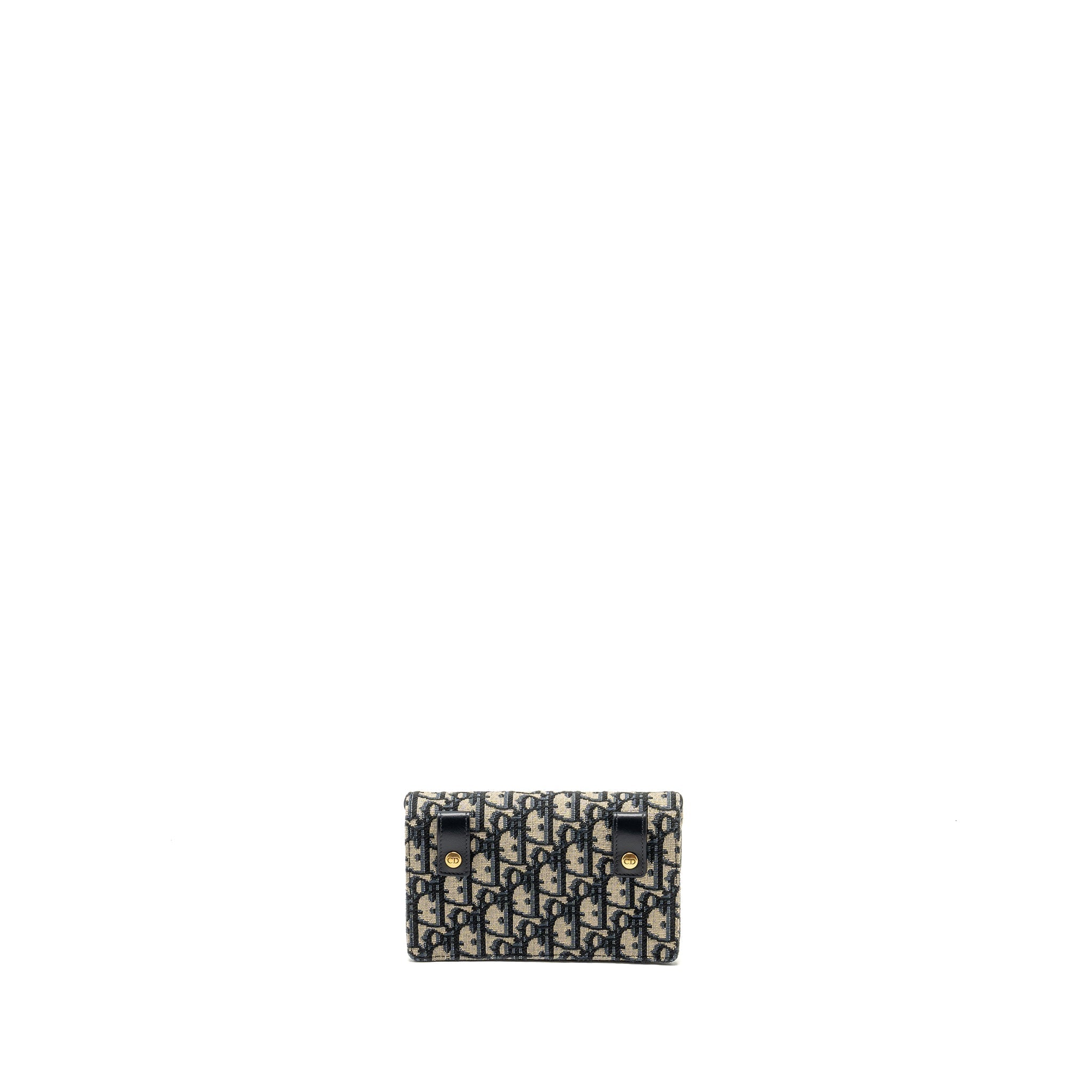 DIOR SADDLE BELT POUCH DIOR OBLIQUE CANVAS BLUE GHW