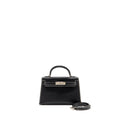 HERMES MINI KELLY II SPECIAL ORDER CHÈVRE MYSORE BLACK/LIME SHW
