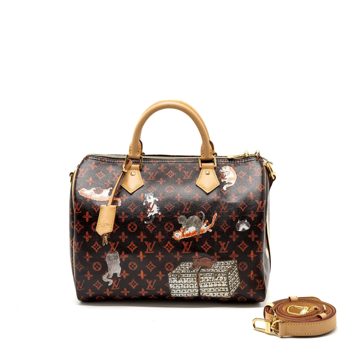 LOUIS VUITTON SPEEDY BANDOULIERE 30 CATOGRAM LIMITED EDITION CANVAS GHW