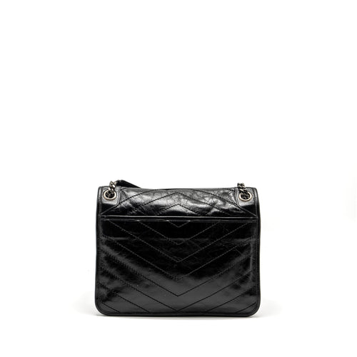 SAINT LAURENT MEDIUM NIKI CALFSKIN BLACK RUTHENIUM HARDWARE