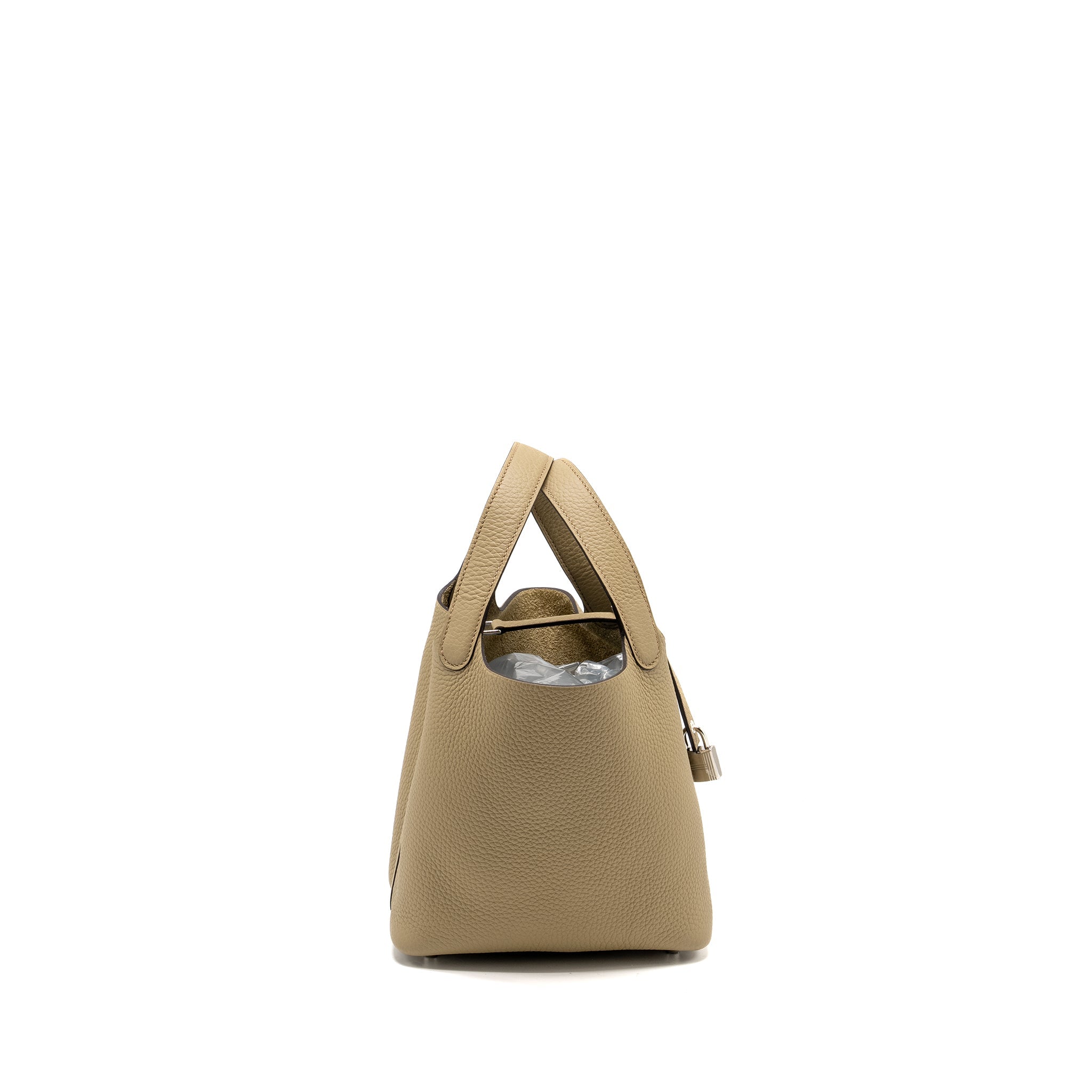 HERMES PICOTIN 18 LOCK BAG CLEMENCE 8Q BEIGE MARFA SHW