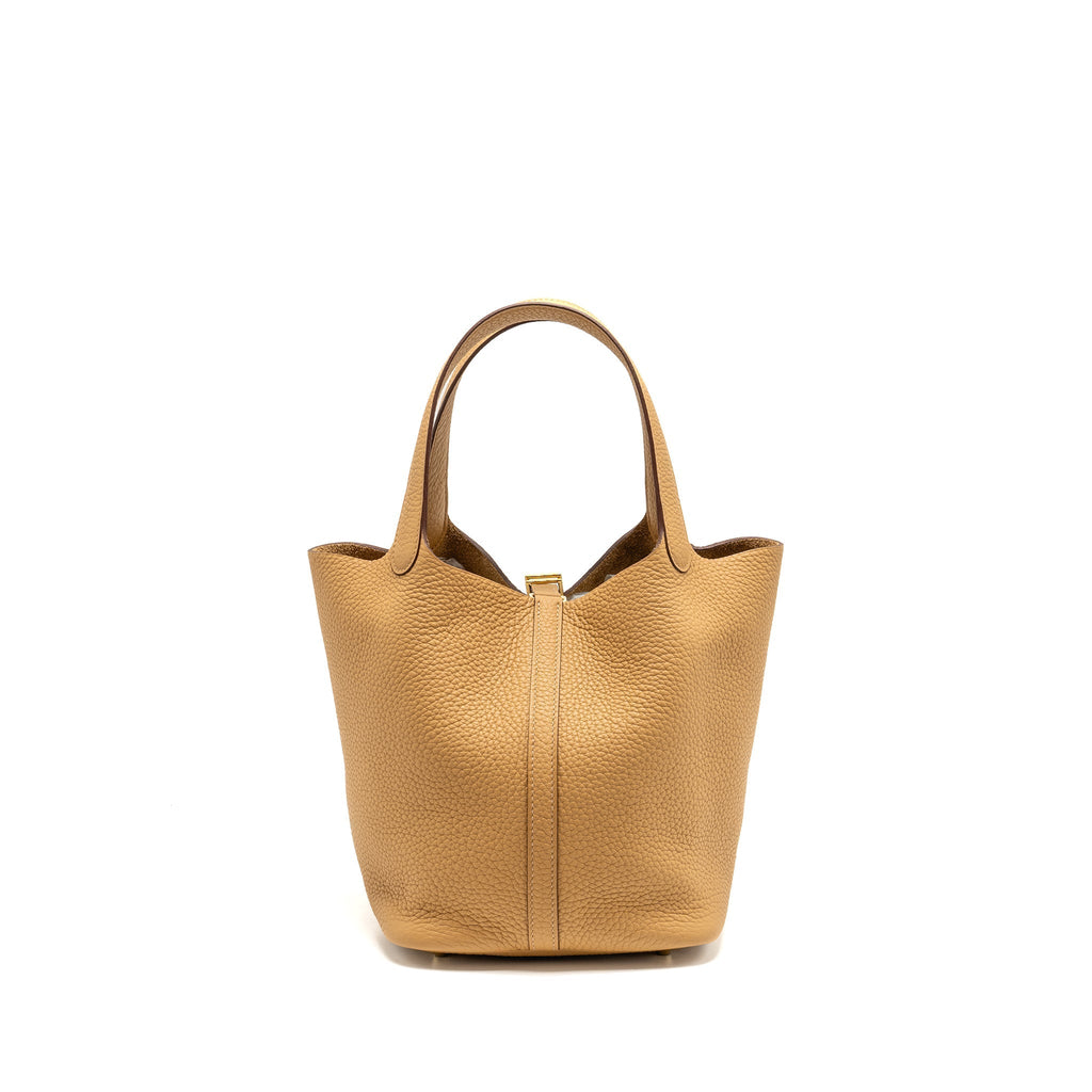 HERMES PICOTIN 22 CLEMENCE BISCUIT GHW