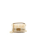 FENDI MINI BAGUETTE SHEEPSKIN BEIGE/ WHITE GHW