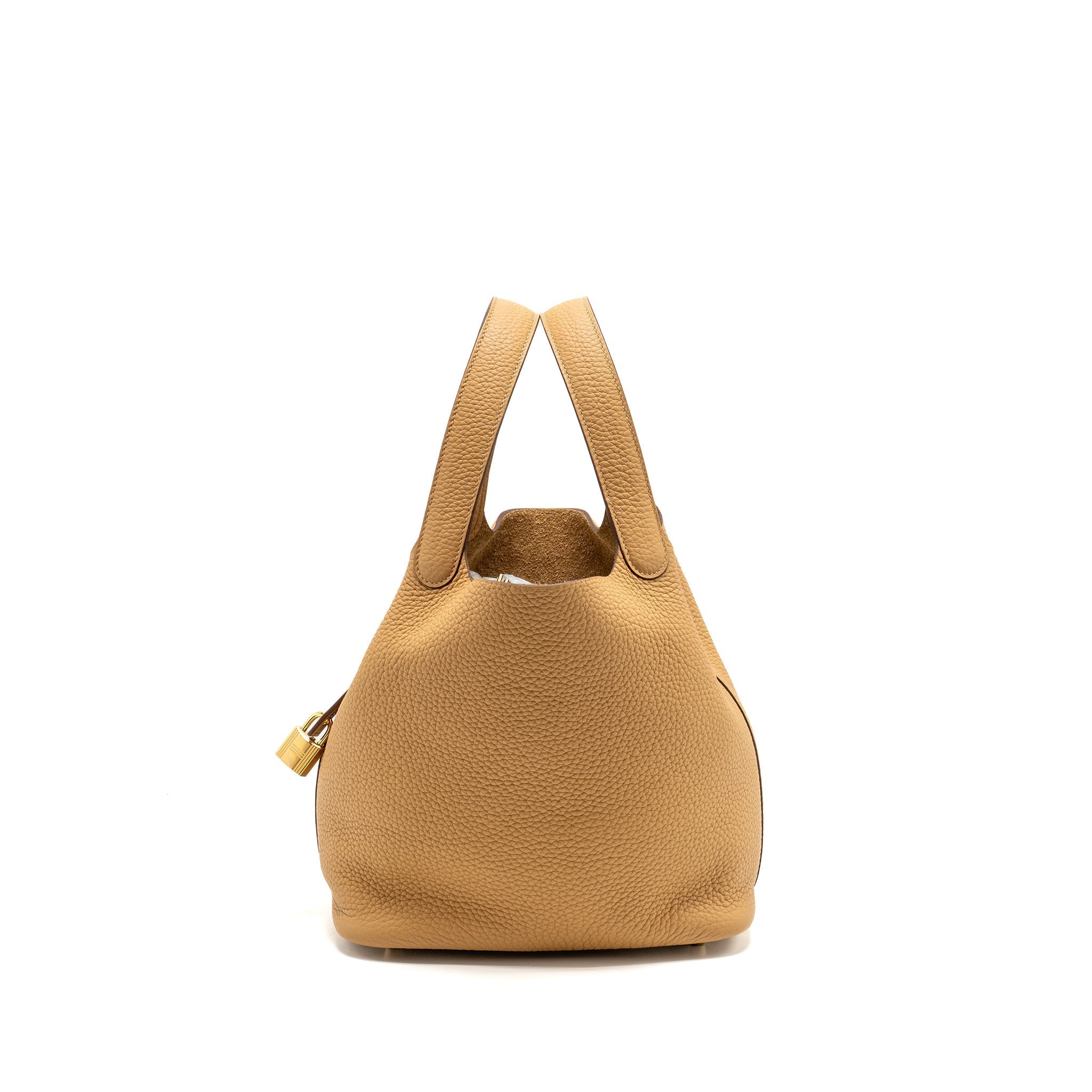 HERMES PICOTIN 22 CLEMENCE BISCUIT GHW