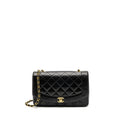 CHANEL VINTAGE DIANA FLAP BAG LAMBSKIN BLACK GHW
