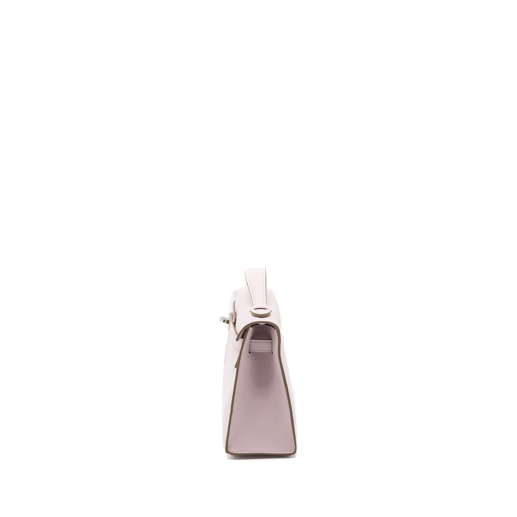 HERMES KELLY POCHETTE SWIFT MAUVE PALE SHW