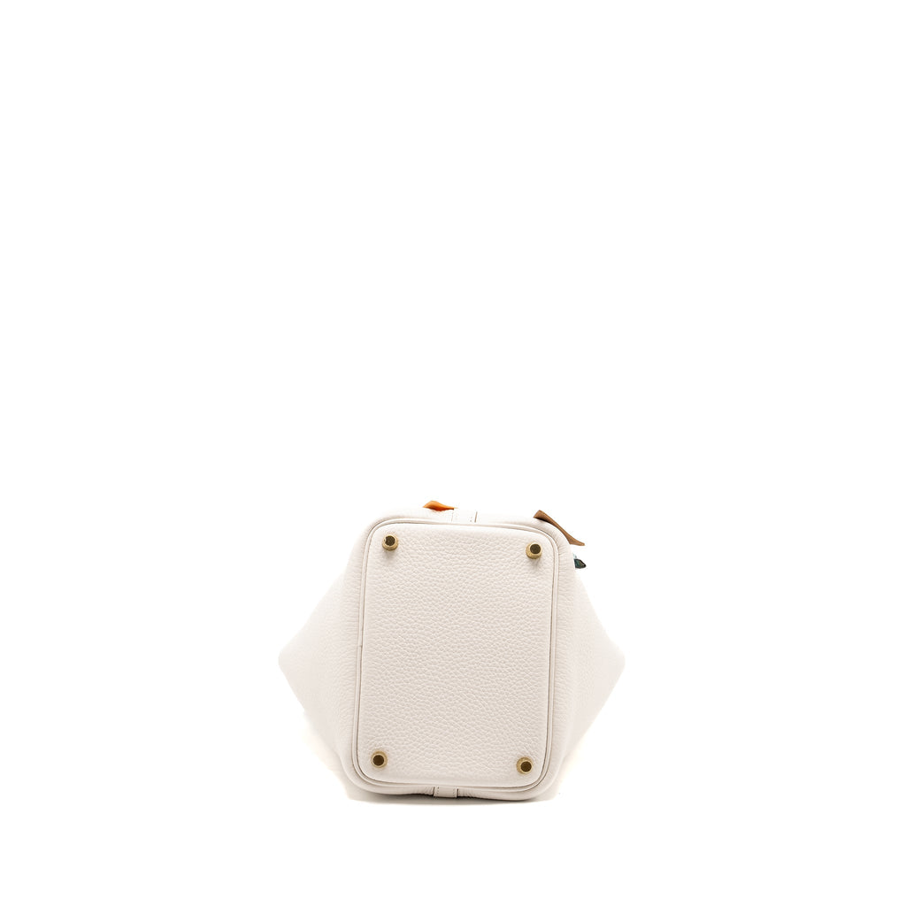 HERMES PICOTIN 18 LOCK BAG CLEMENCE GRIS PALE GHW