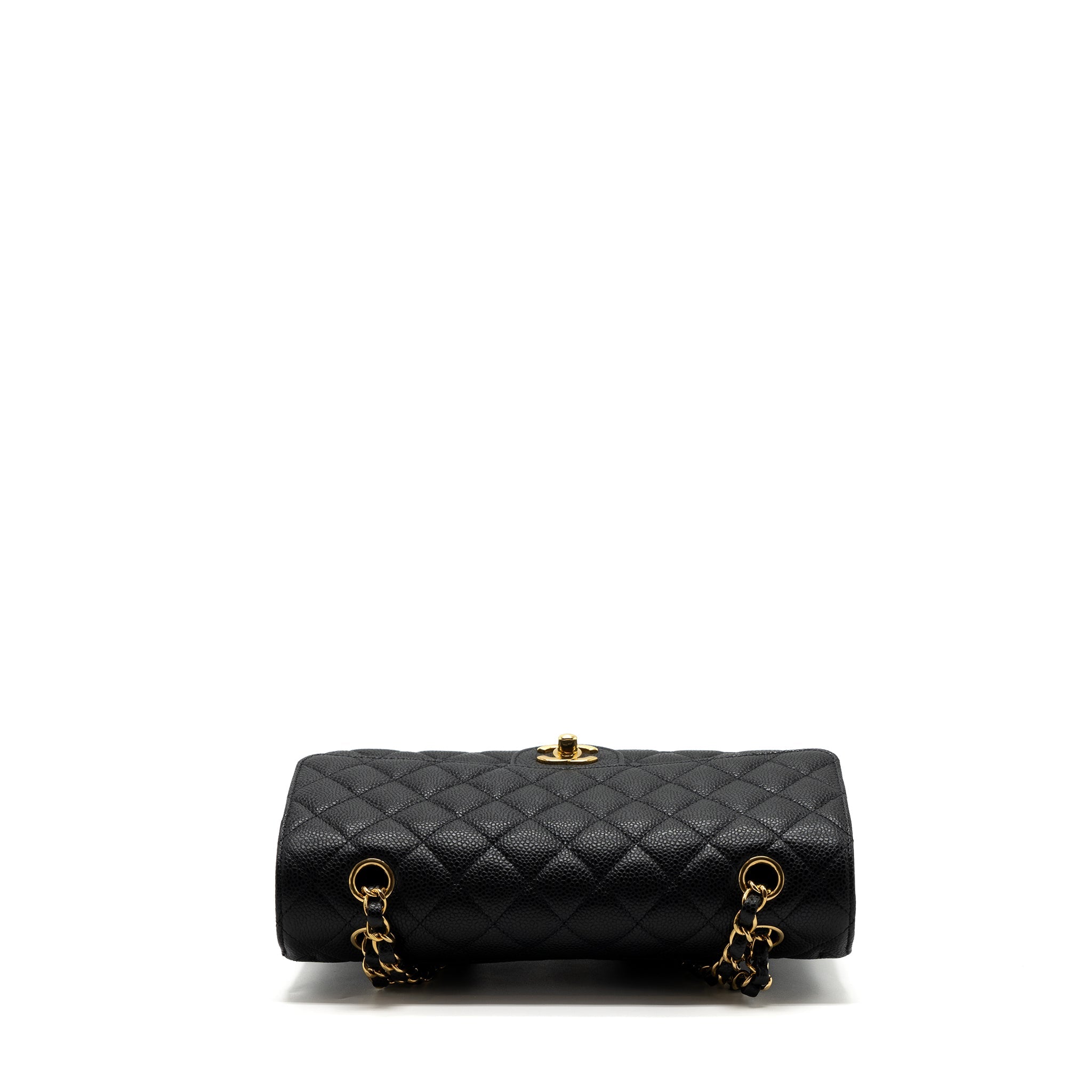 CHANEL MEDIUM CLASSIC DOUBLE FLAP BAG CAVIAR BLACK GHW(MICROCHIP)
