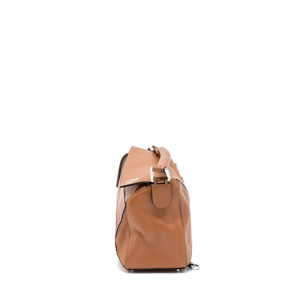LOEWE SMALL PUZZLE BAG CALFSKIN TAN SHW