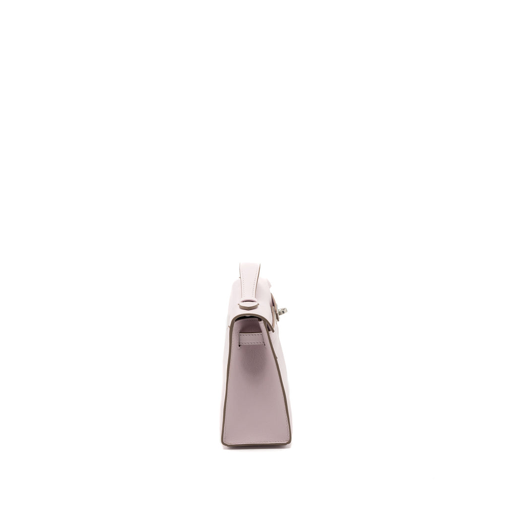 HERMES KELLY POCHETTE SWIFT MAUVE PALE SHW