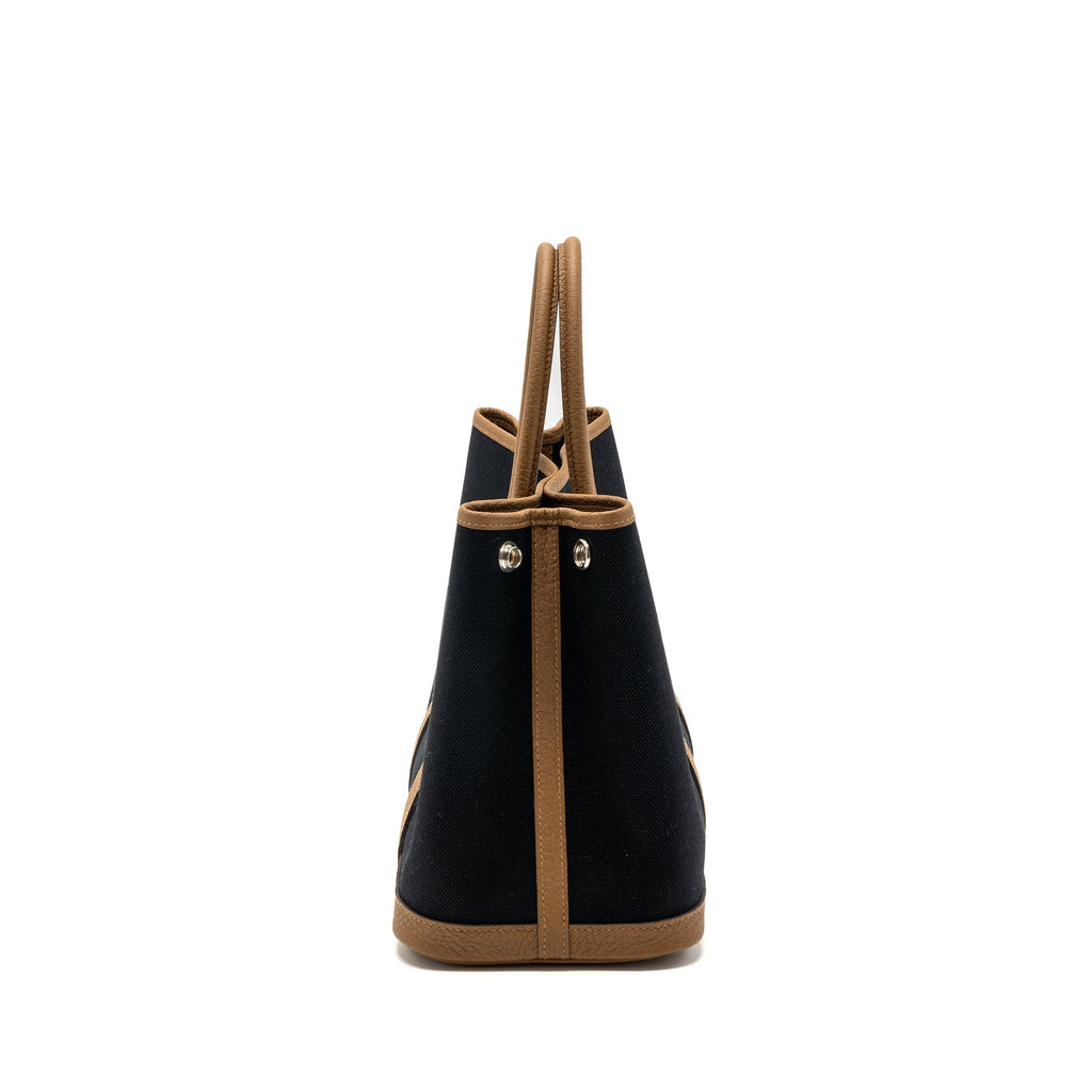 HERMES GARDEN PARTY 30 CANVAS/NEGONDA ALEZAN/BLACK SHW