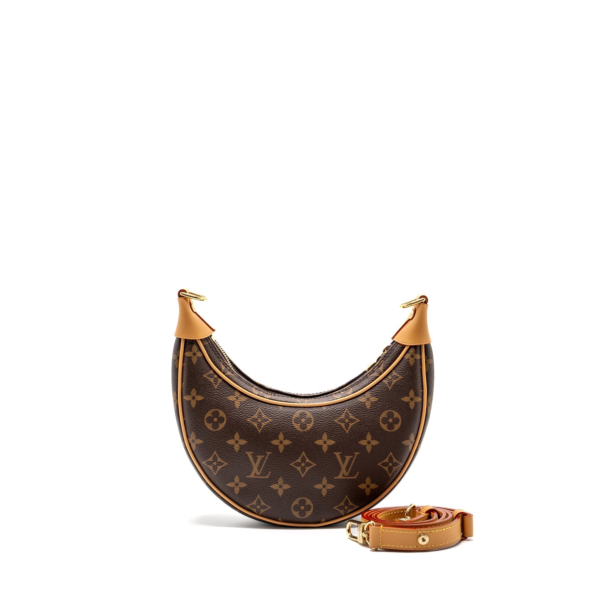 LOUIS VUITTON HALF-MOON LOOP BAGUETTE MONOGRAM CANVAS GHW