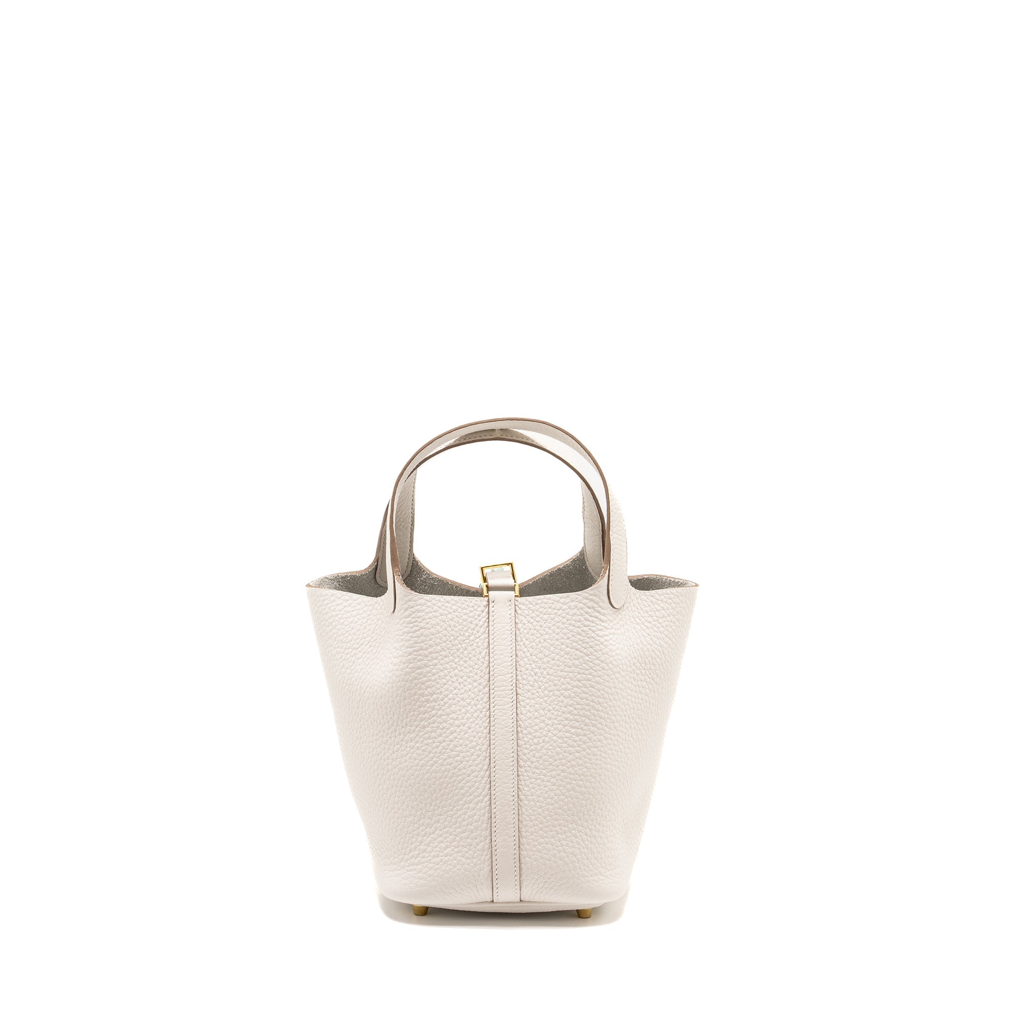 HERMES PICOTIN 18 LOCK BAG CLEMENCE GRIS PALE GHW