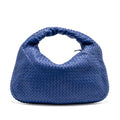 BOTTEGA VENETA INTERCCIATO HOBO BAG LAMBSKIN DARK BLUE SHW
