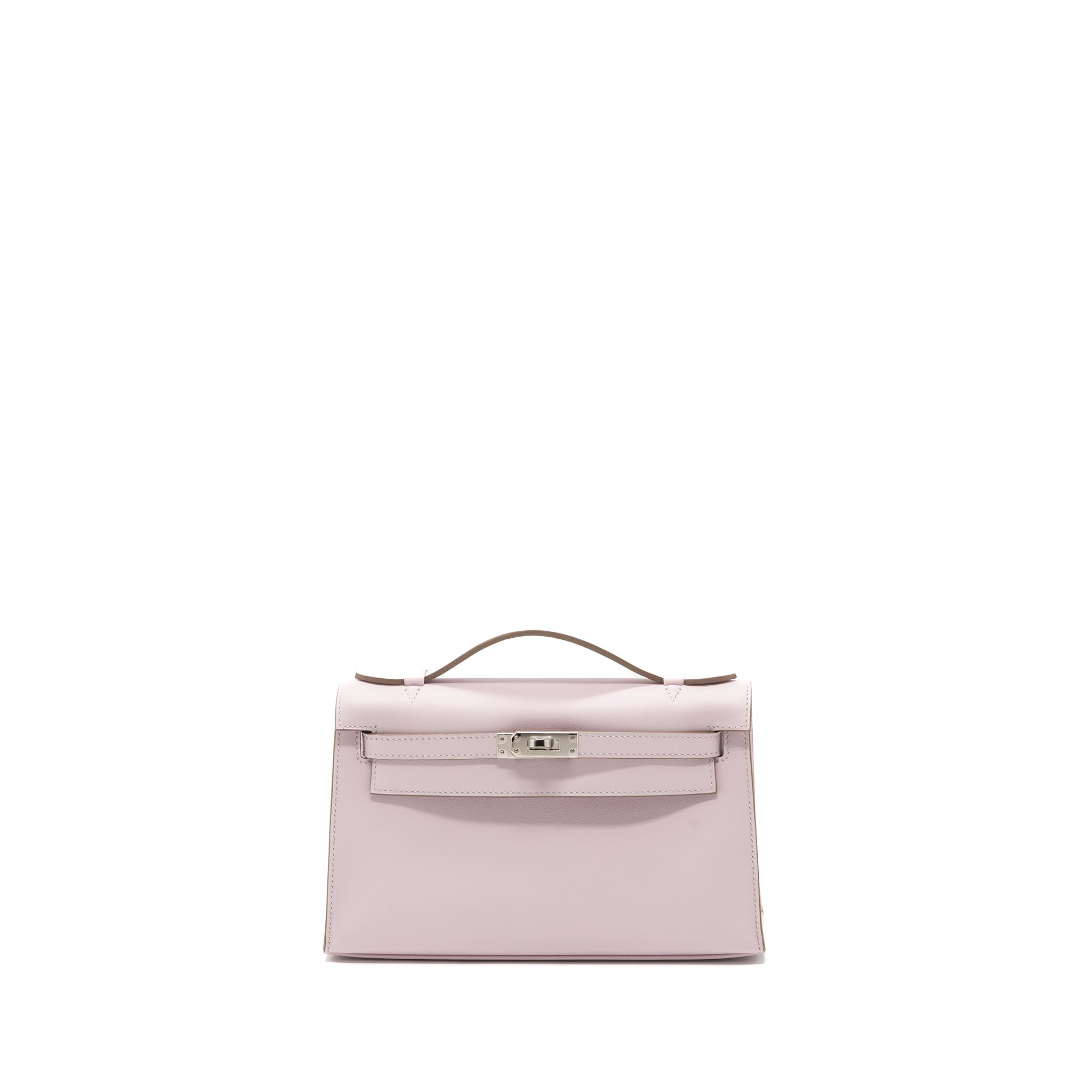HERMES KELLY POCHETTE SWIFT MAUVE PALE SHW