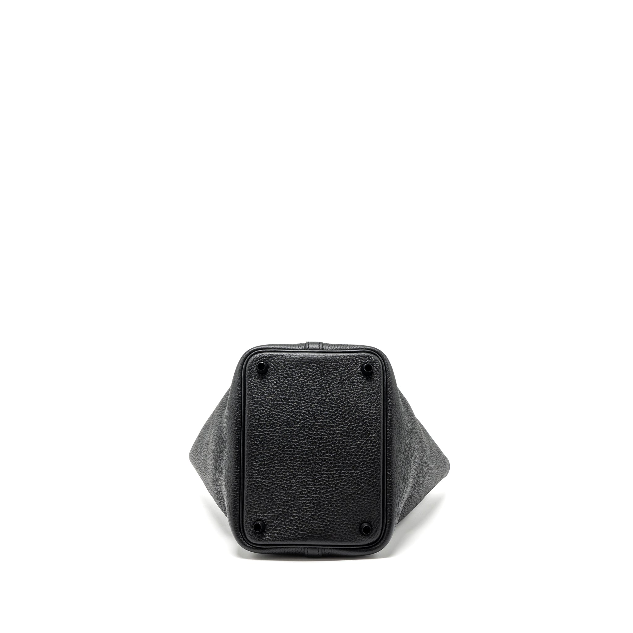 HERMES PICOTIN 18 LOCK BAG CLEMENCE SO BLACK WITH BLACK HARDWARE