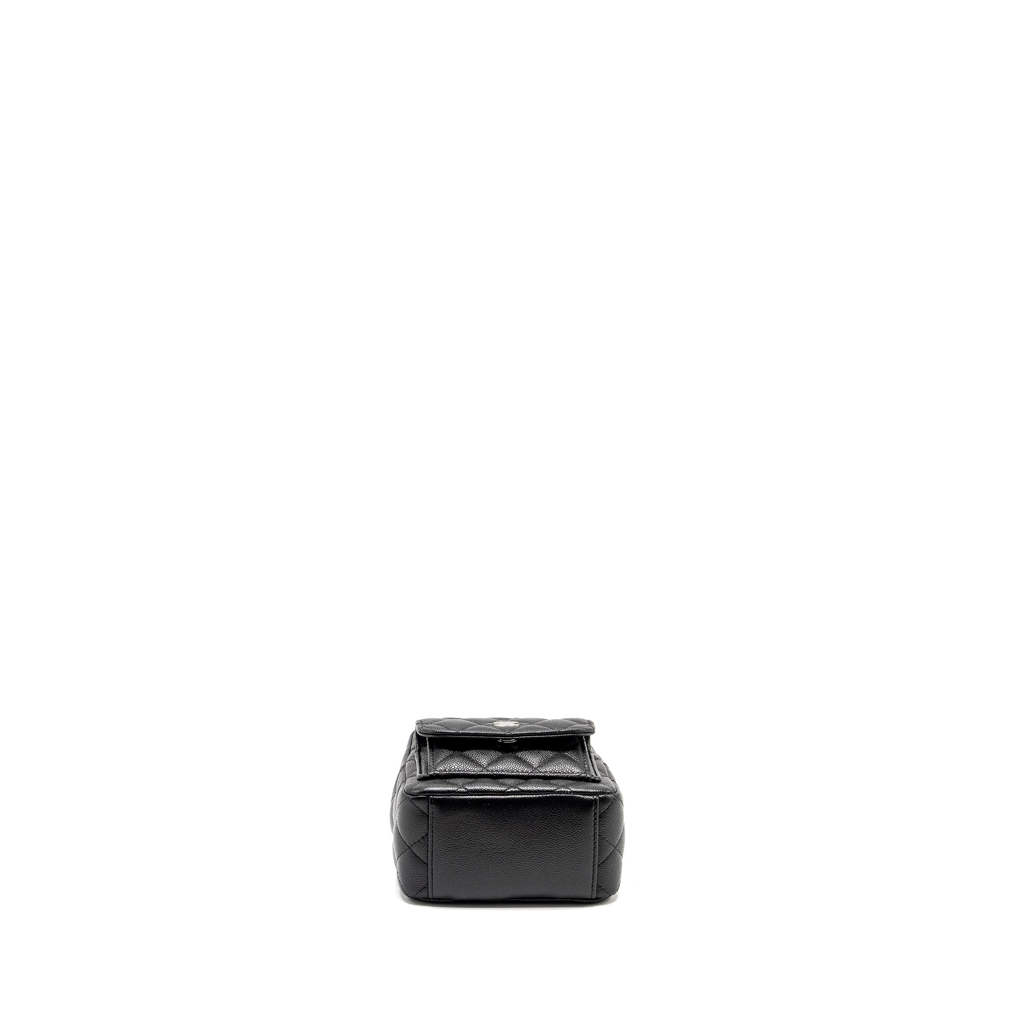CHANEL 24P MINI BACKPACK/CROSSBODY BAG CAVIAR BLACK SHW (MICROCHIP)