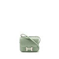 HERMES MINI CONSTANCE ALLIGATOR MISSISSIPPIENSIS MAT VERT D’EAU SHW