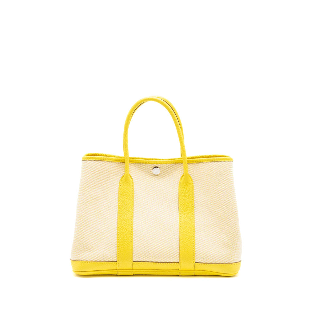 HERMES GARDEN PARTY 30 CANVAS / NEGONDA CITRON/LIME SHW