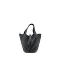 HERMES PICOTIN 18 LOCK BAG CLEMENCE SO BLACK WITH BLACK HARDWARE