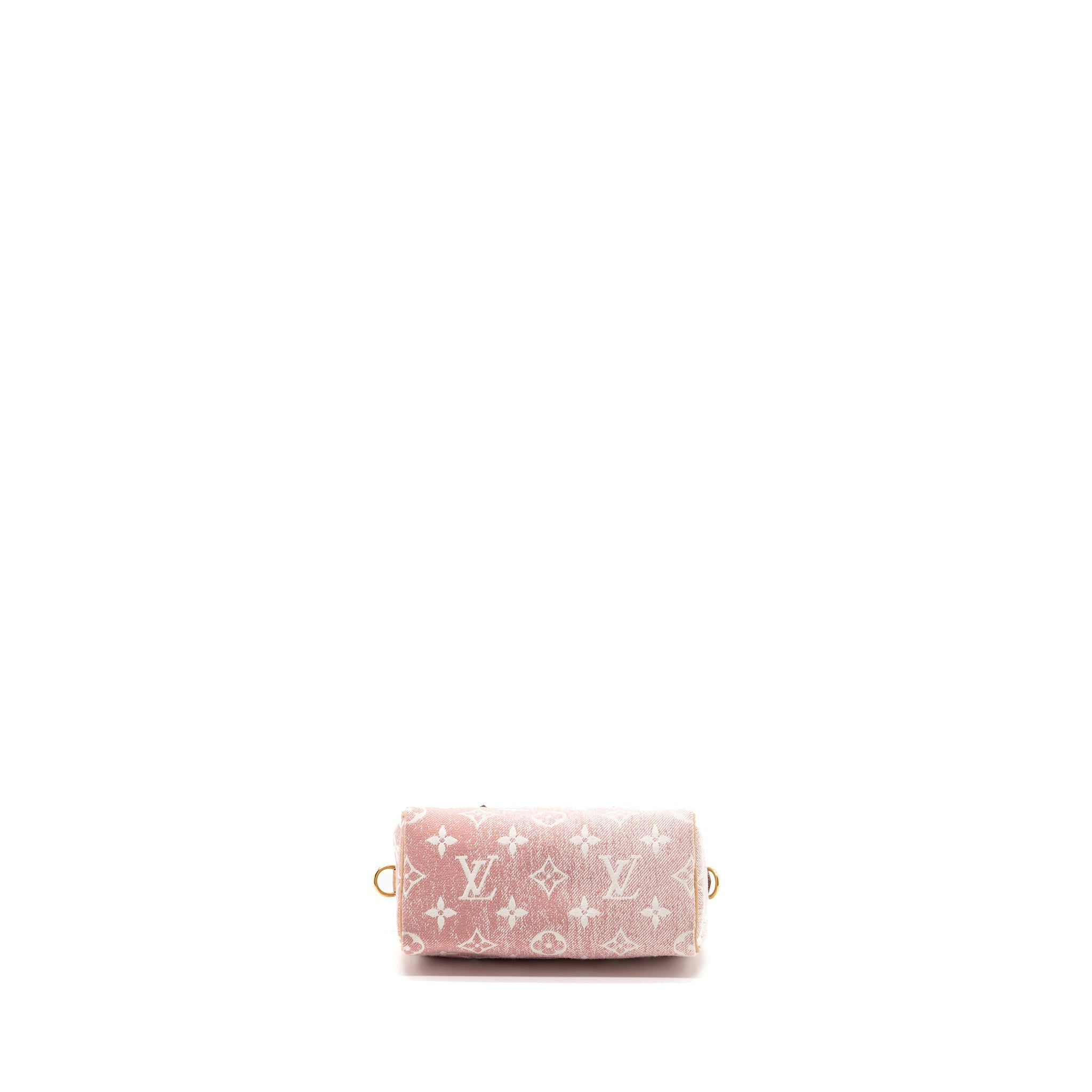 LOUIS VUITTON NANO SPEEDY MONOGRAM DENIM PINK GHW (NEW VERSION)