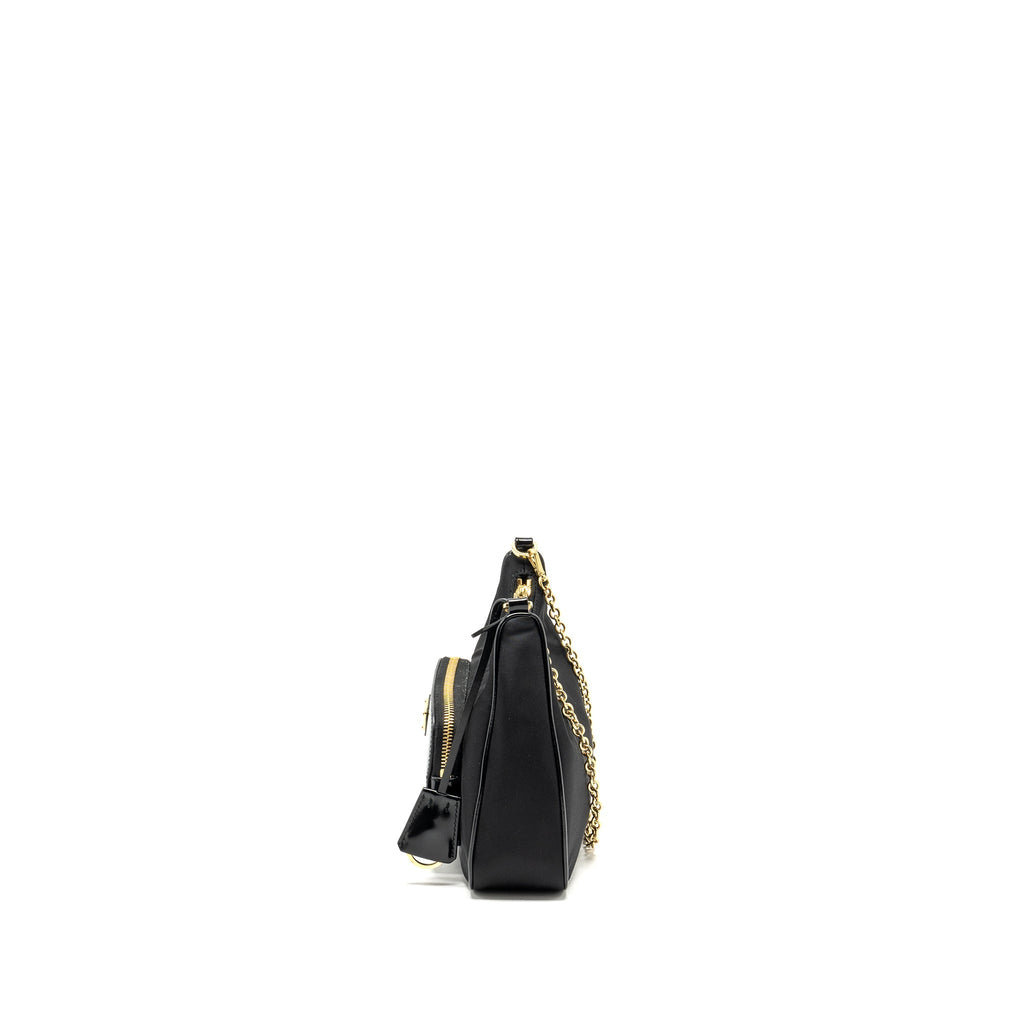 PRADA RE-NYLON MINI BAG NYLON/ CALFSKIN BLACK GHW