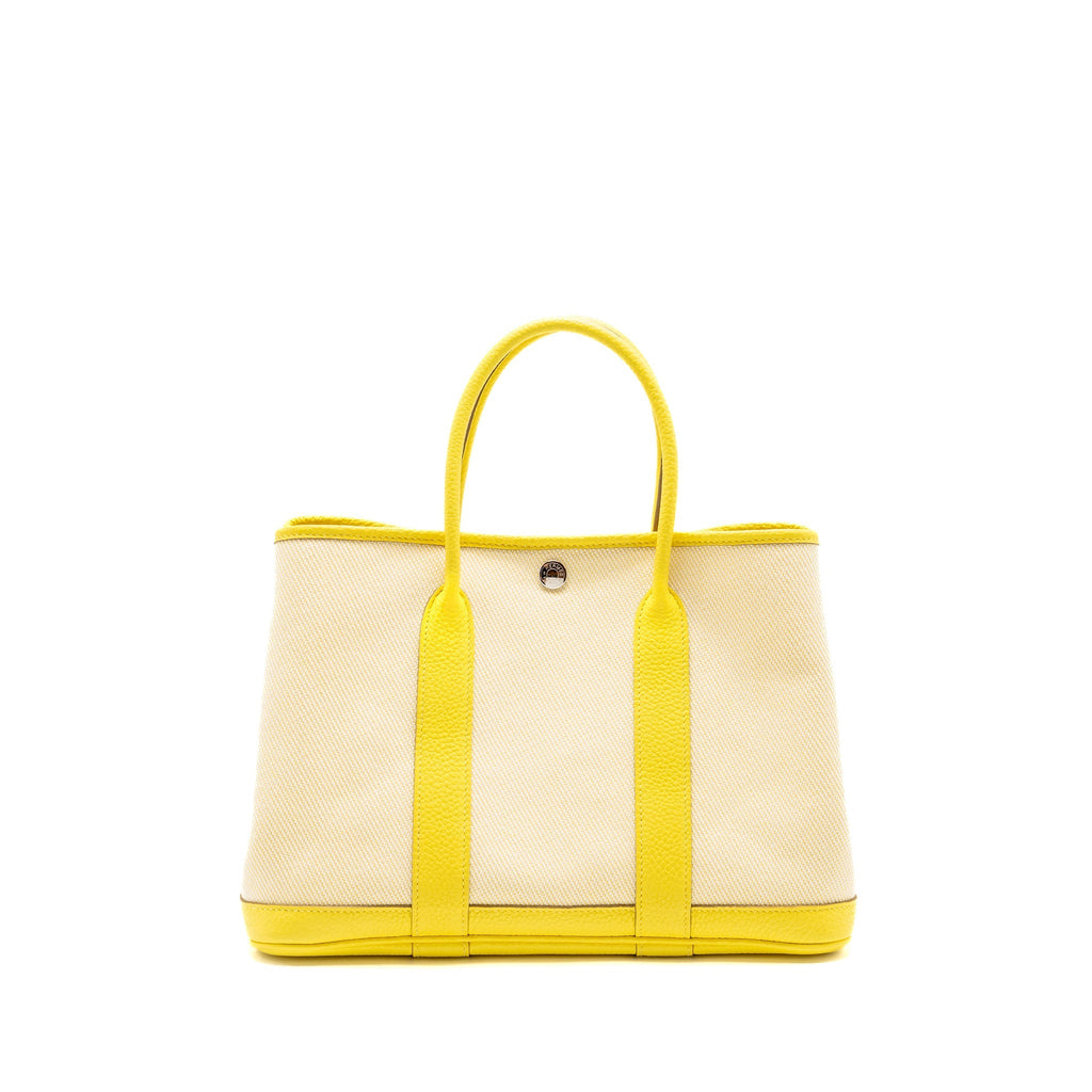 HERMES GARDEN PARTY 30 CANVAS / NEGONDA CITRON/LIME SHW