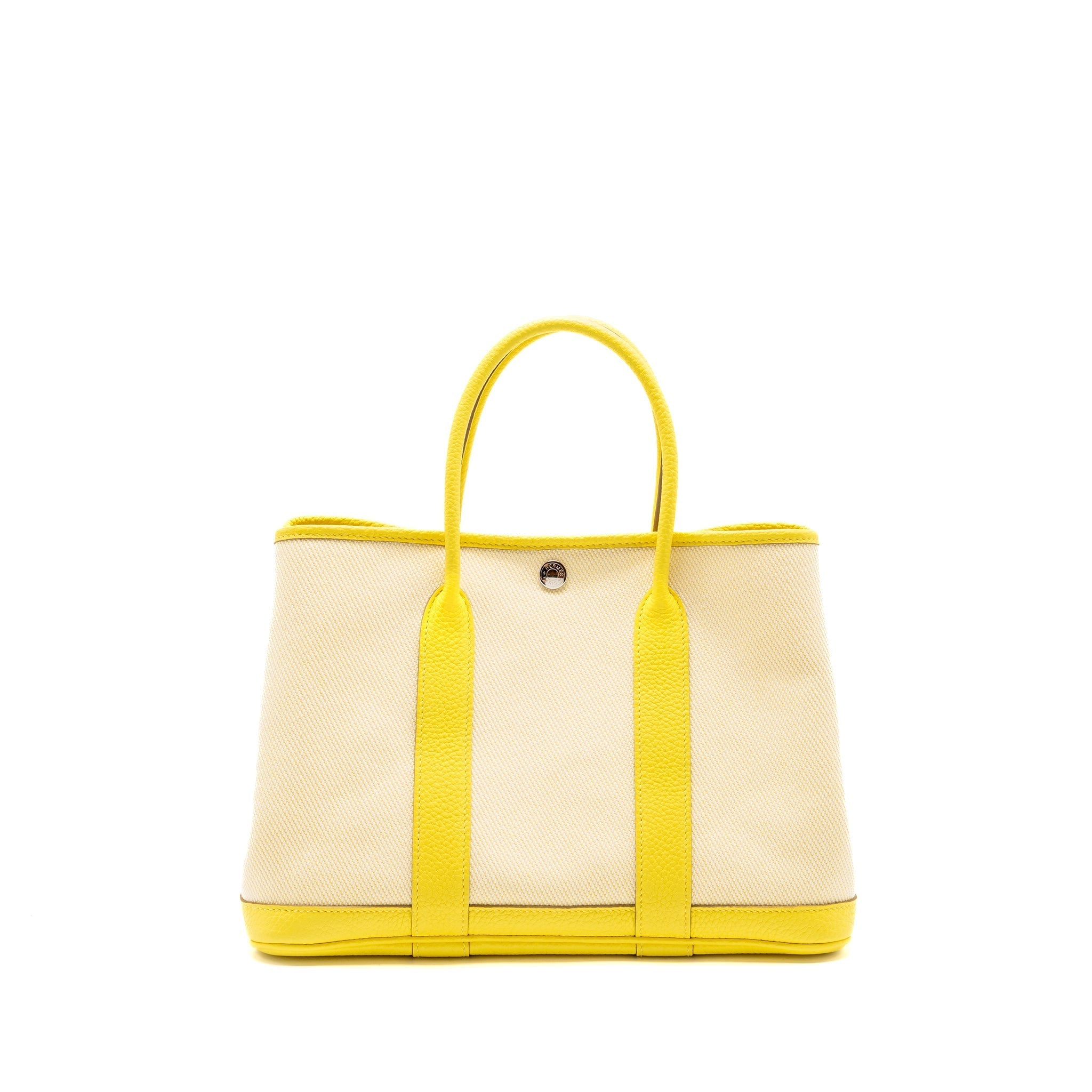 HERMES GARDEN PARTY 30 CANVAS / NEGONDA CITRON/LIME SHW