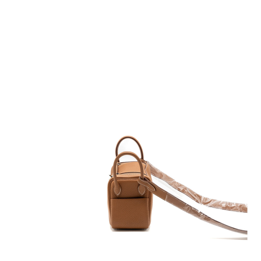 HERMES MINI LINDY CLEMENCE GOLD SHW