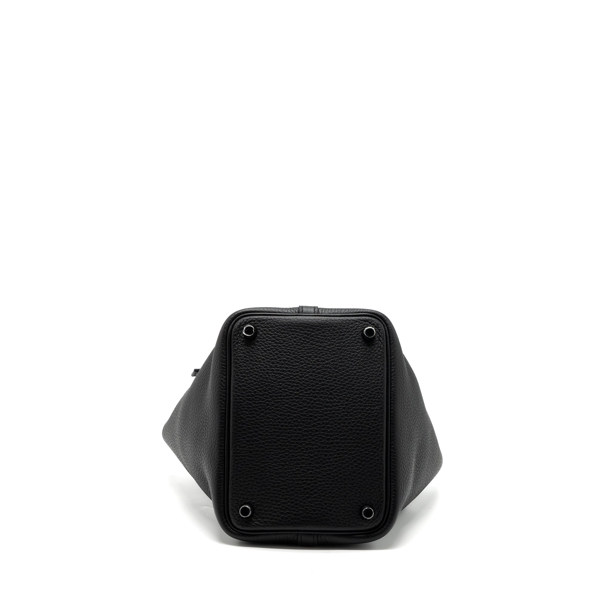 HERMES PICOTIN 18 CLEMENCE BLACK WITH BLACK HARDWARE