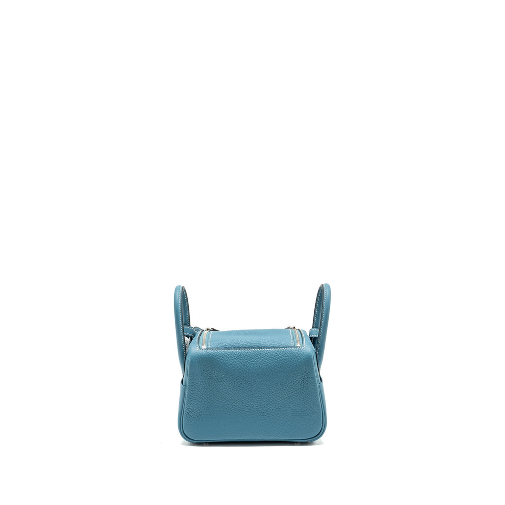 HERMES MINI LINDY CLEMENCE NEW BLUE JEAN SHW