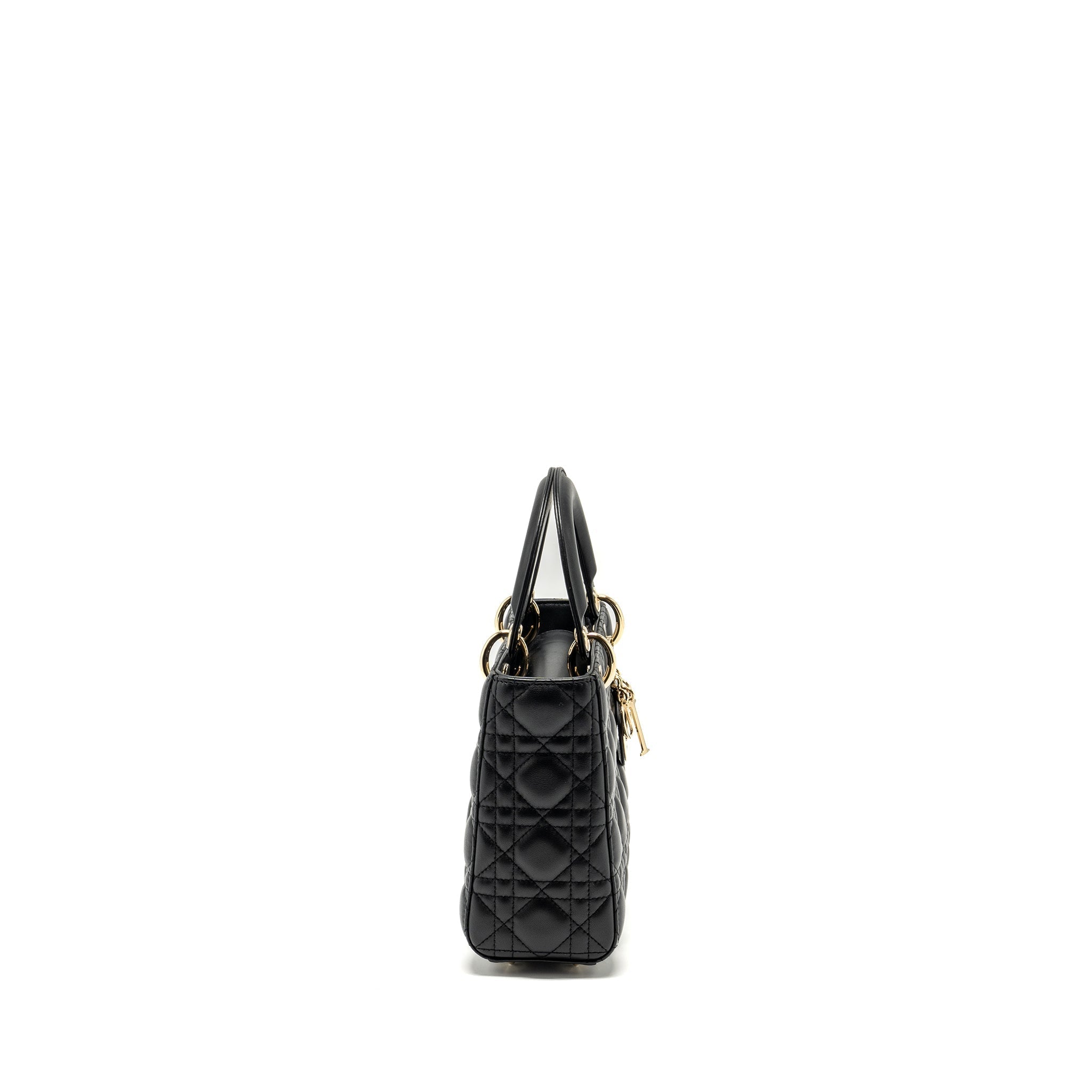 DIOR SMALL MY ABC LADY DIOR LAMBSKIN BLACK LGHW
