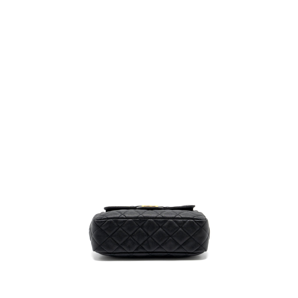 CHANEL 23C HOBO BAG GRAINED CALFSKIN BLACK GHW (MICROCHIP)
