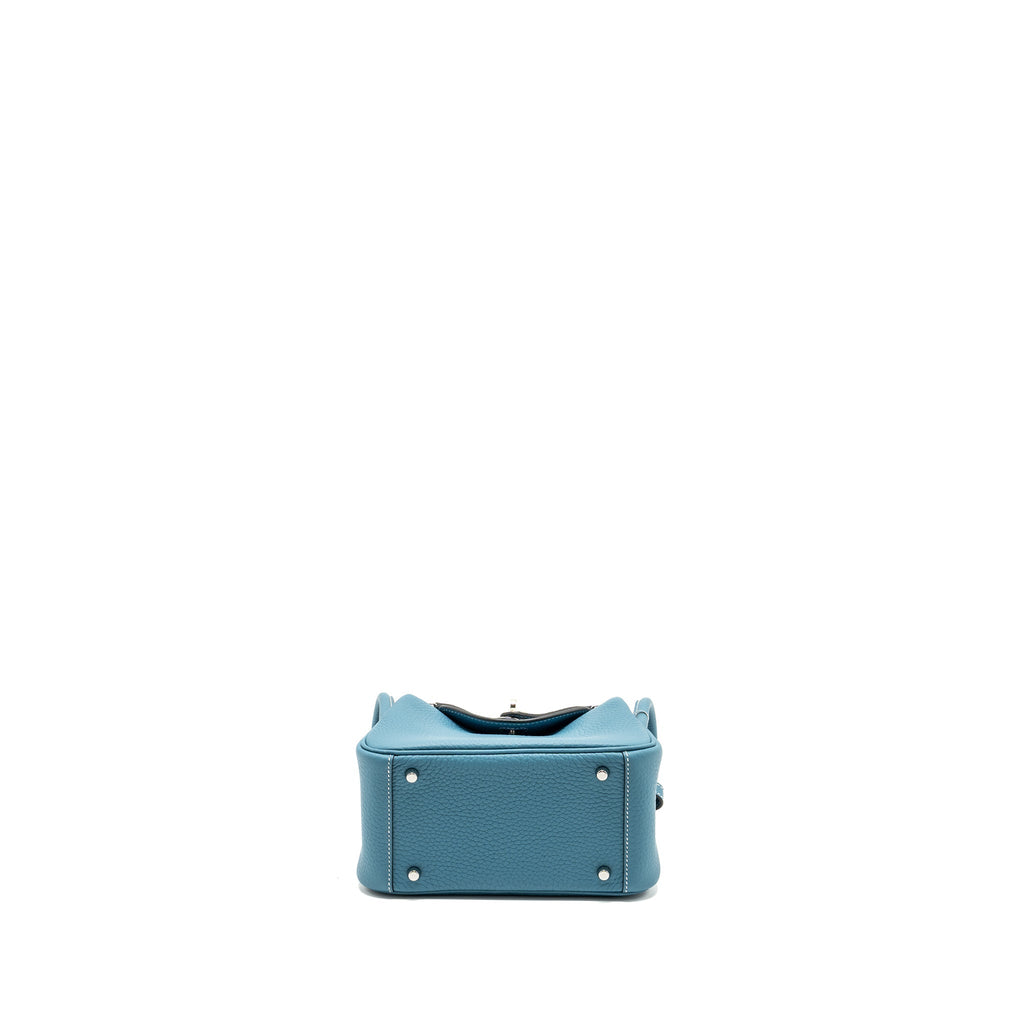 HERMES MINI LINDY CLEMENCE NEW BLUE JEAN SHW