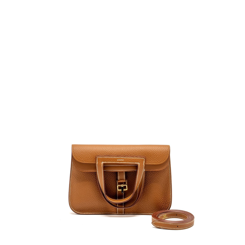 HERMES HALZAN 25 CLEMENCE GOLD GHW