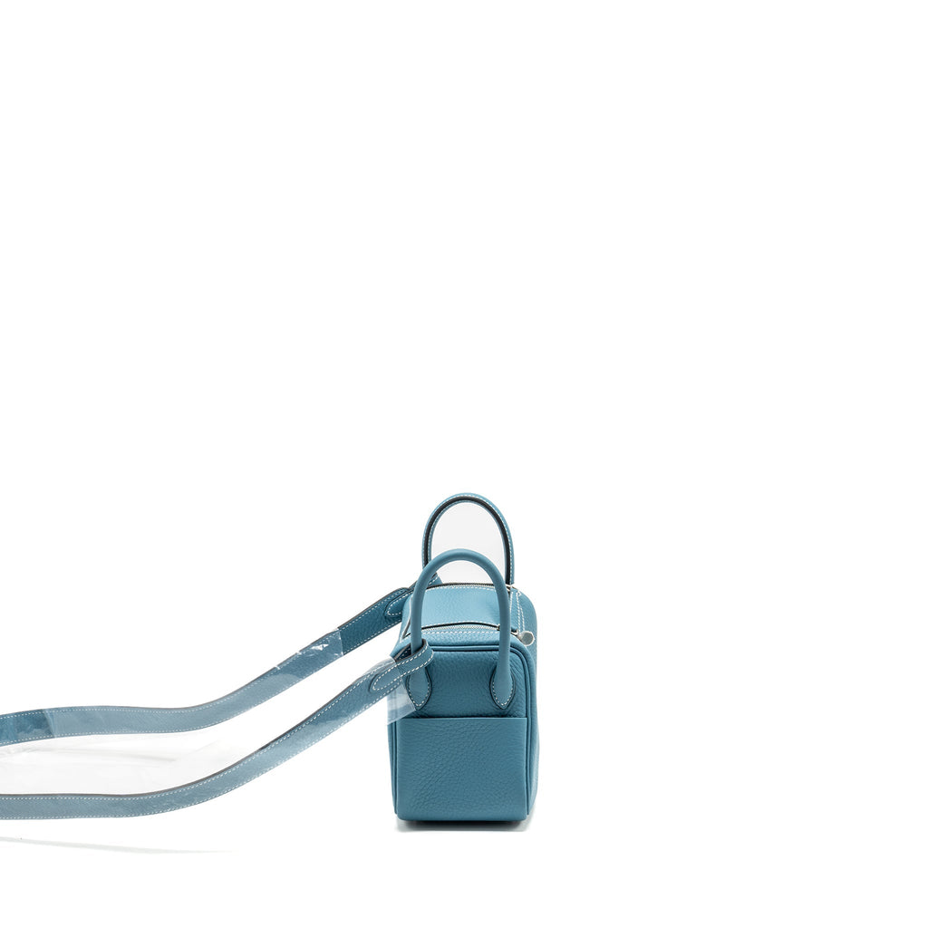 HERMES MINI LINDY CLEMENCE NEW BLUE JEAN SHW