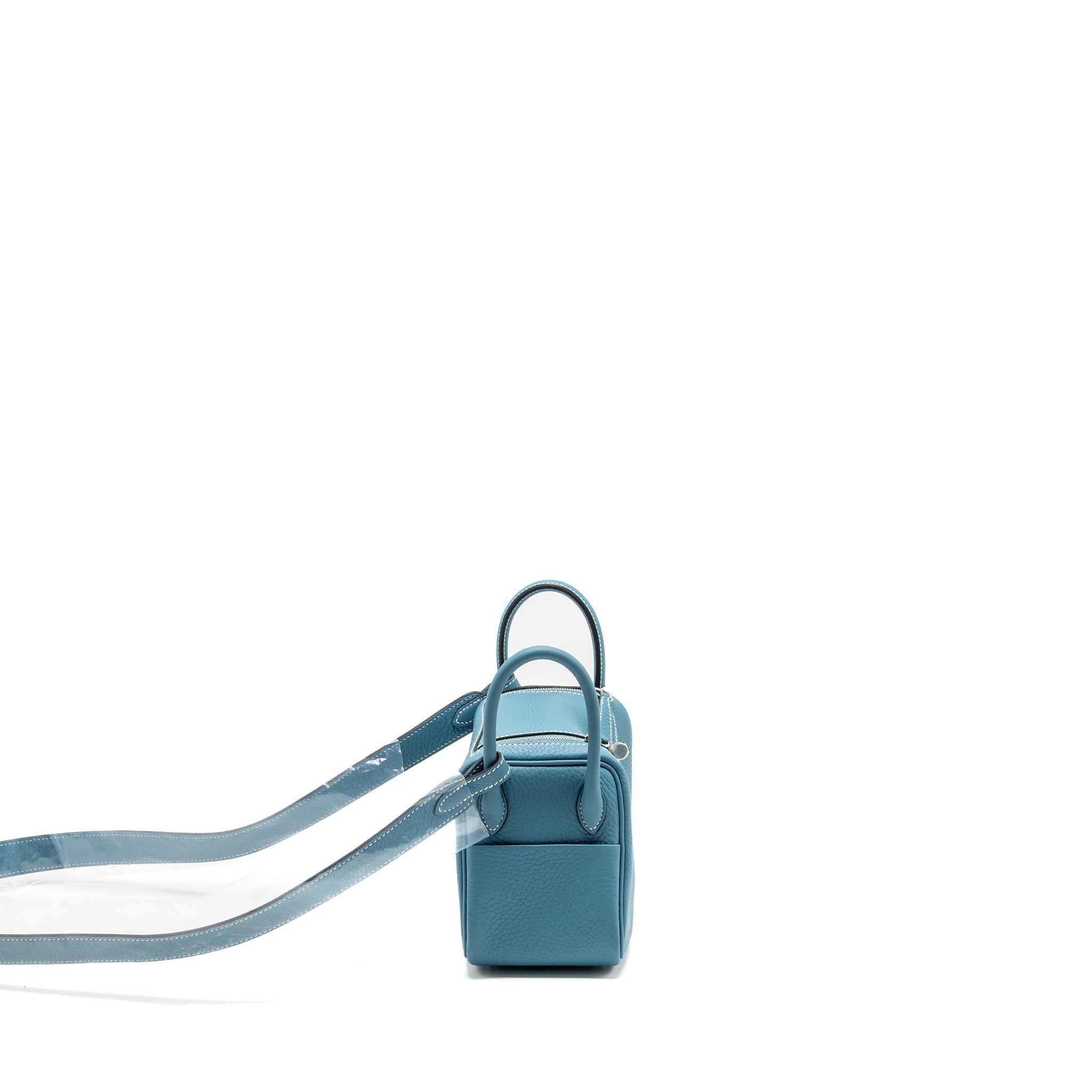 HERMES MINI LINDY CLEMENCE NEW BLUE JEAN SHW