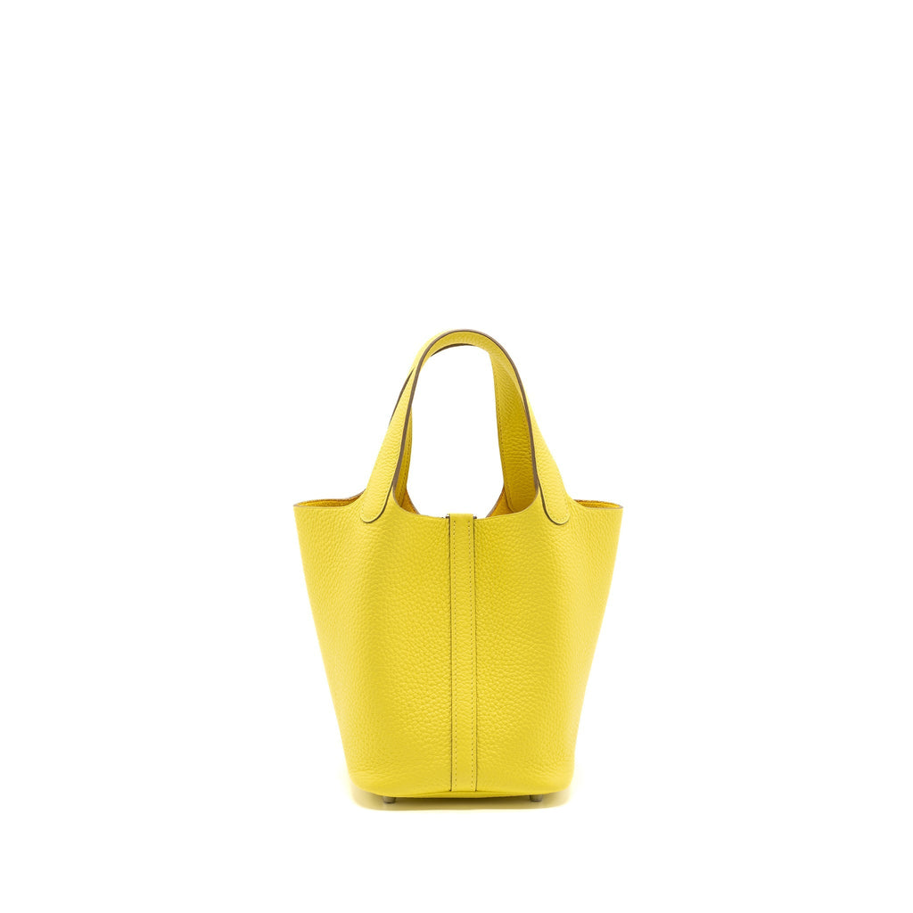 HERMES PICOTIN 18 LOCK BAG CLEMENCE LIME SHW