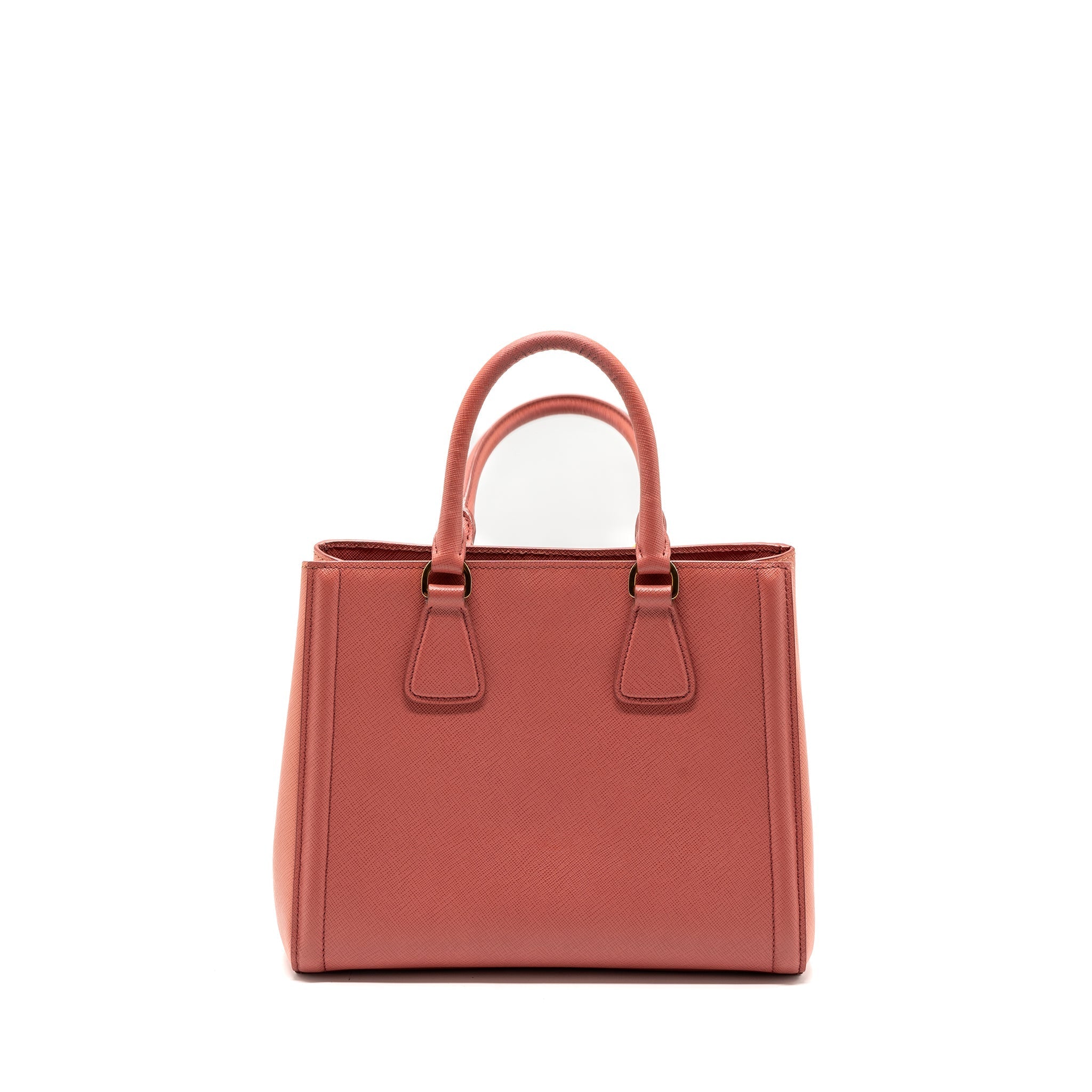 PRADA TOP HANDLE SMALL TOTE BAG SAFFIANO CALFSKIN PINK GHW