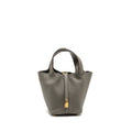HERMES PICOTIN 18 LOCK BAG CLEMENCE 0L GRIS MEYER GHW