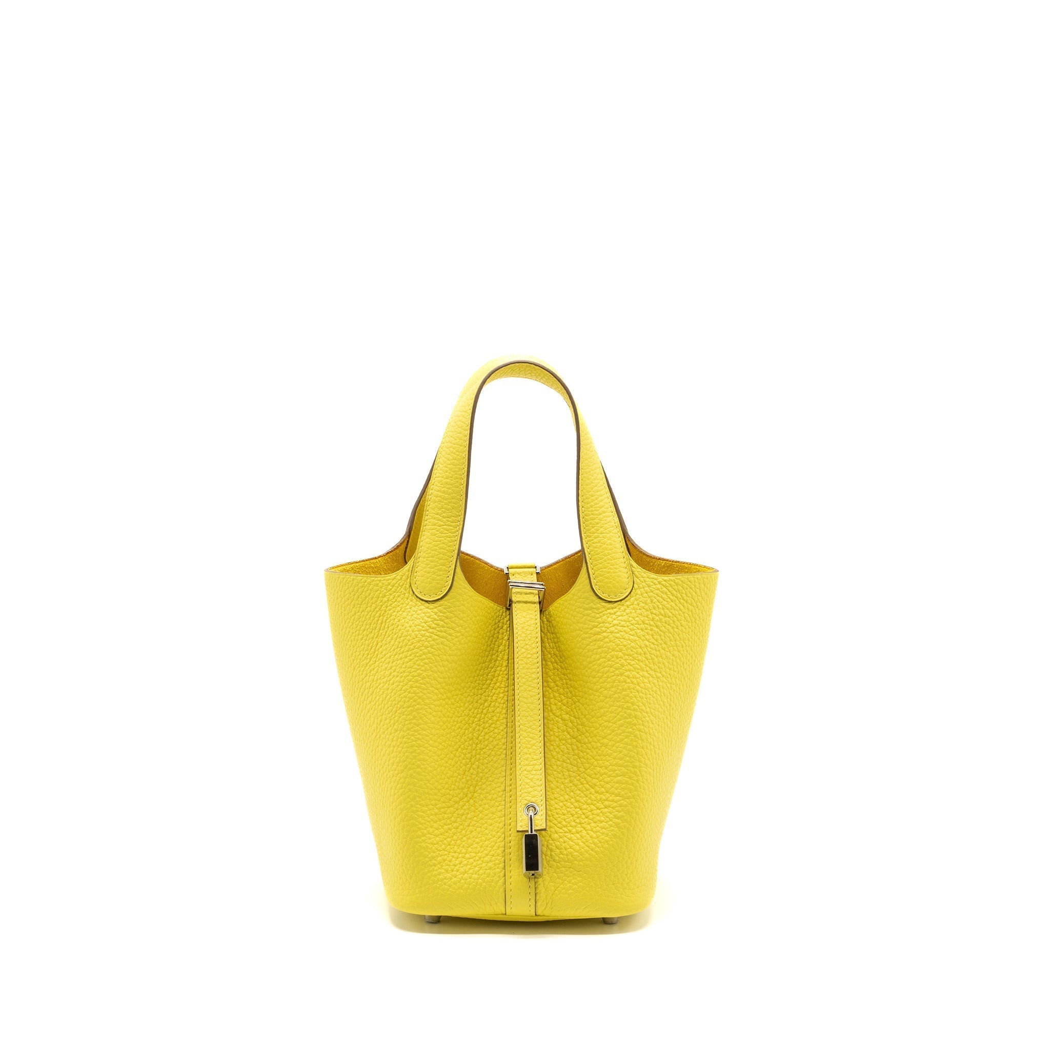 HERMES PICOTIN 18 LOCK BAG CLEMENCE LIME SHW