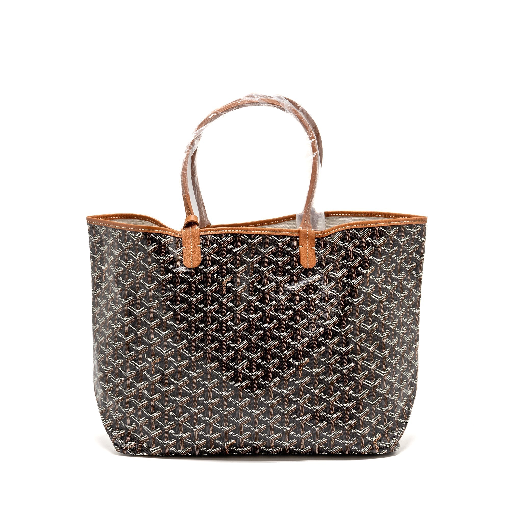 GOYARD SAINT LOUIS PM BAG GOYARDINE CANVAS/CALFSKIN NATUREL SHW