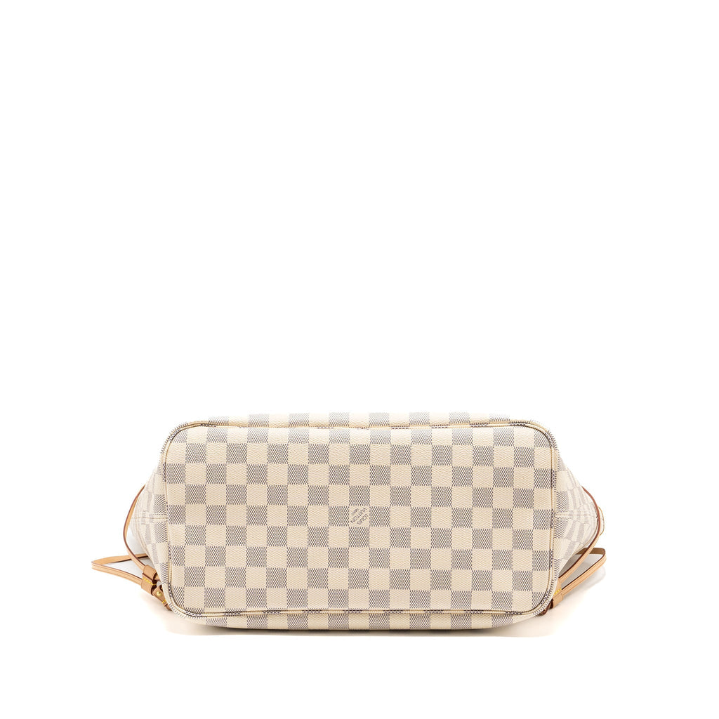 LOUIS VUITTON NEVERFULL MM DAMIER AZUR CANVAS GHW