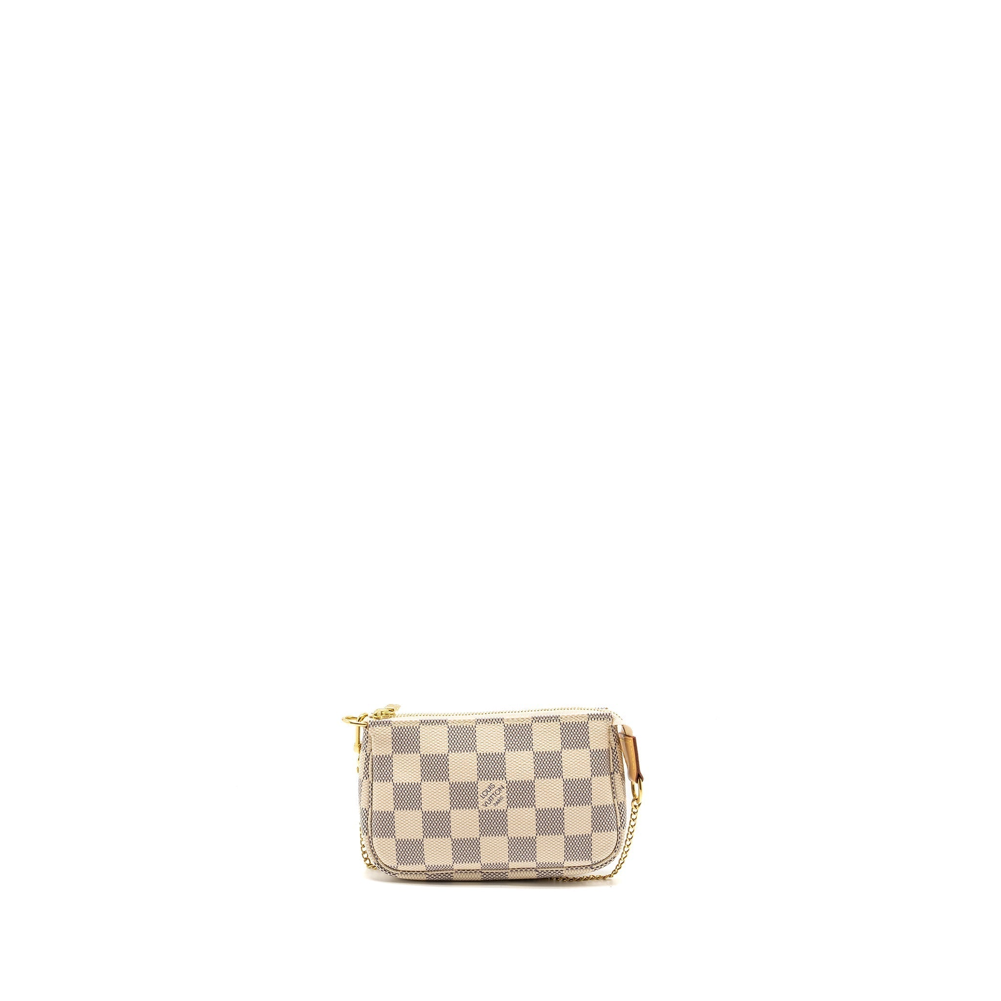 LOUIS VUITTON MINI POCHETTE ACCESSORIES DAMIER AZUR CANVAS GHW